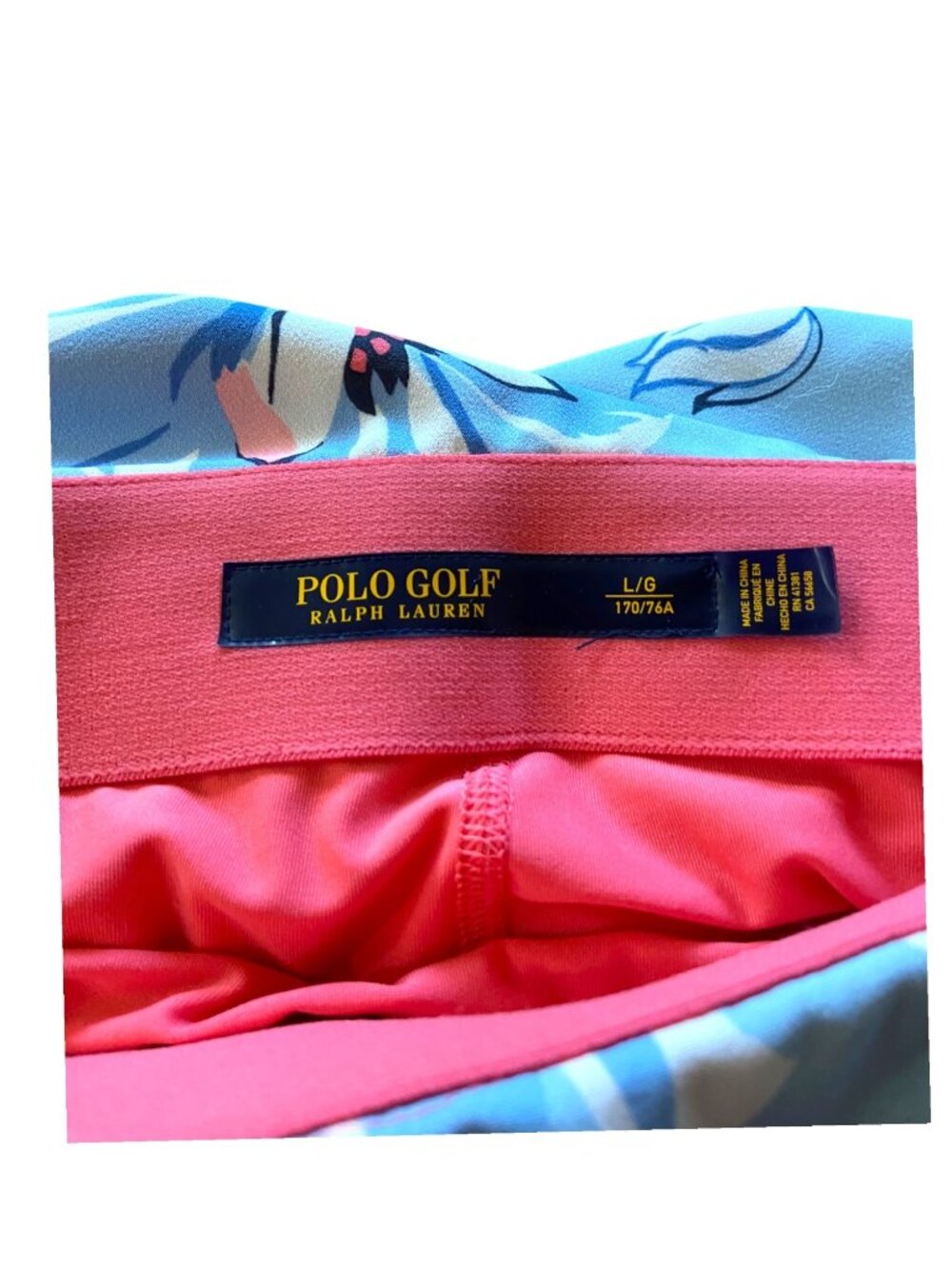 Polo Golf Ralph Lauren Skorts Blue Size L Preppy Floral Outdoor Sporty Spring - Picture 3 of 15